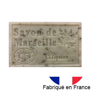 Marseille soap 125 gr. with vegetable oils and organic olive oil.  (algue)