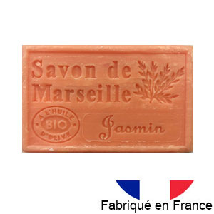 Savon de Marseille parfum 125 gr.  l'huile d'olive bio (jasmin)